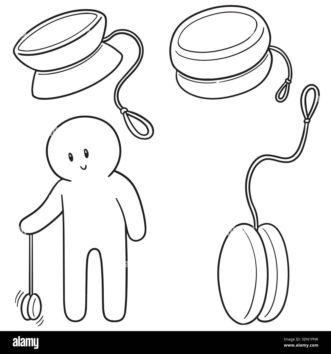 vector set of yoyo Stock Vector