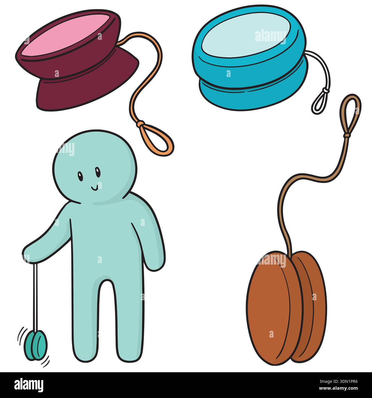 vector set of yoyo Stock Vector