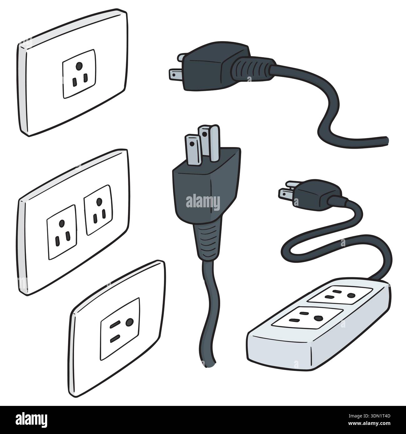 vector set of plugs Stock Vector Image & Art - Alamy