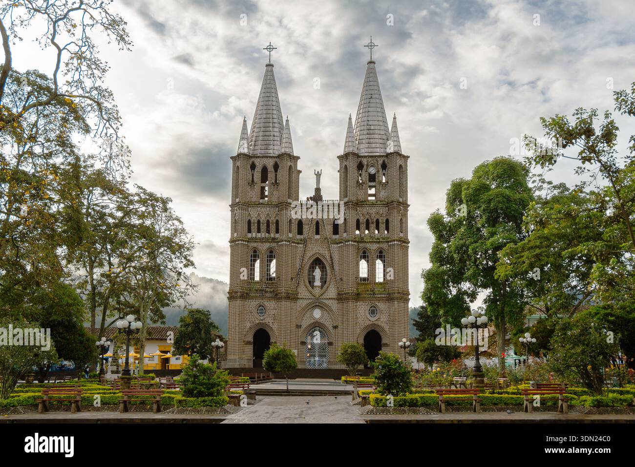 Brick Cathedral Or Basilica Of Jardin Jard n With A Dramatic Morning Brick Cathedral Or Basilica Of Jardin Jard n With A Dramatic Morning