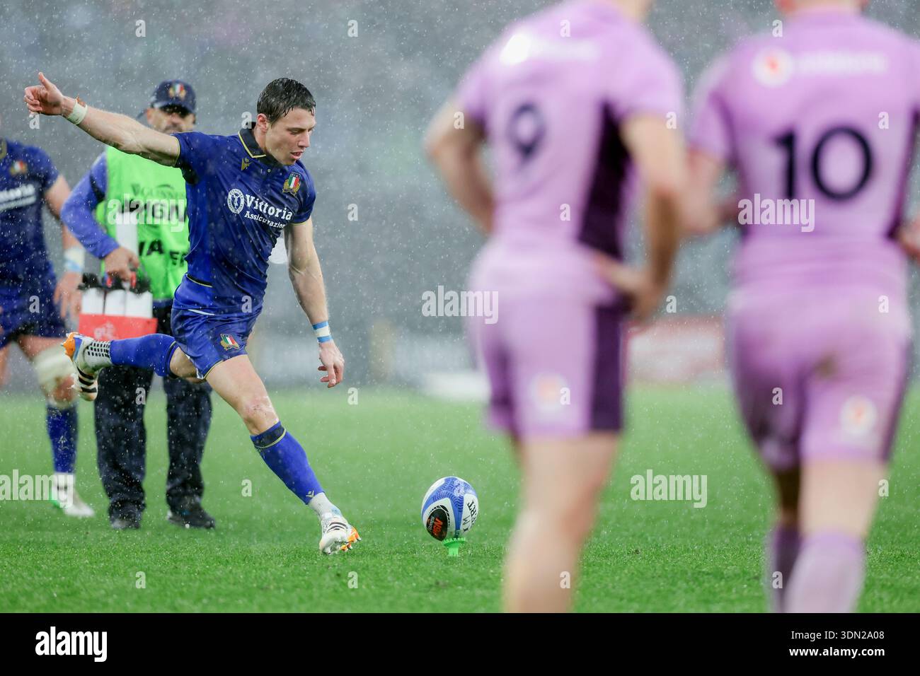 Paolo Garbisi of Italy seen in action during the Guinness Six Nations ...
