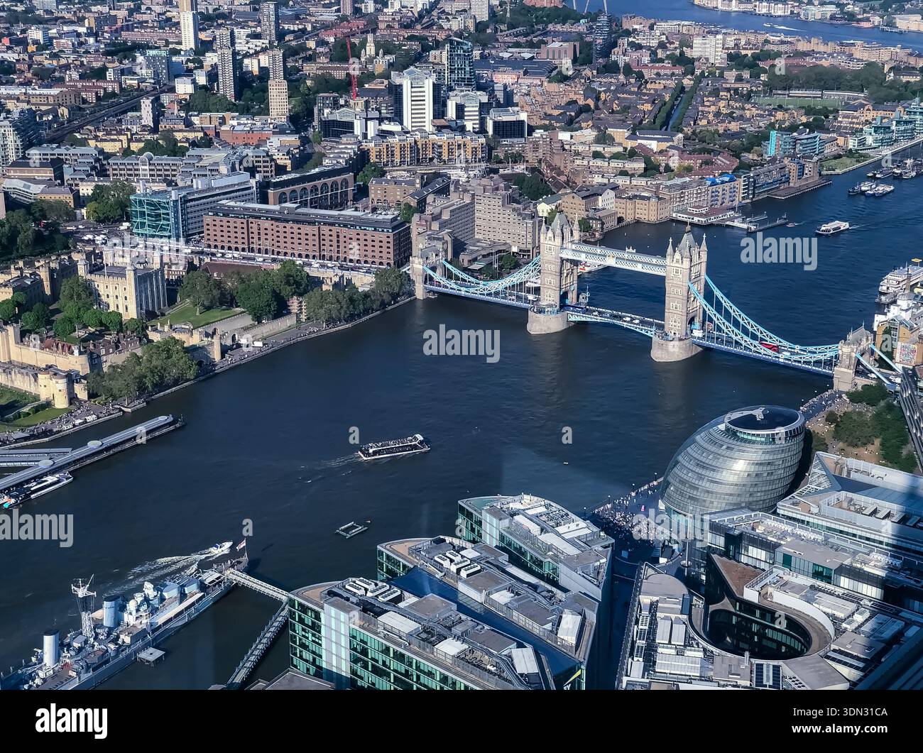 Tower of London from the The Shard, London Bridge, London - Smartphone Captured Stock Image