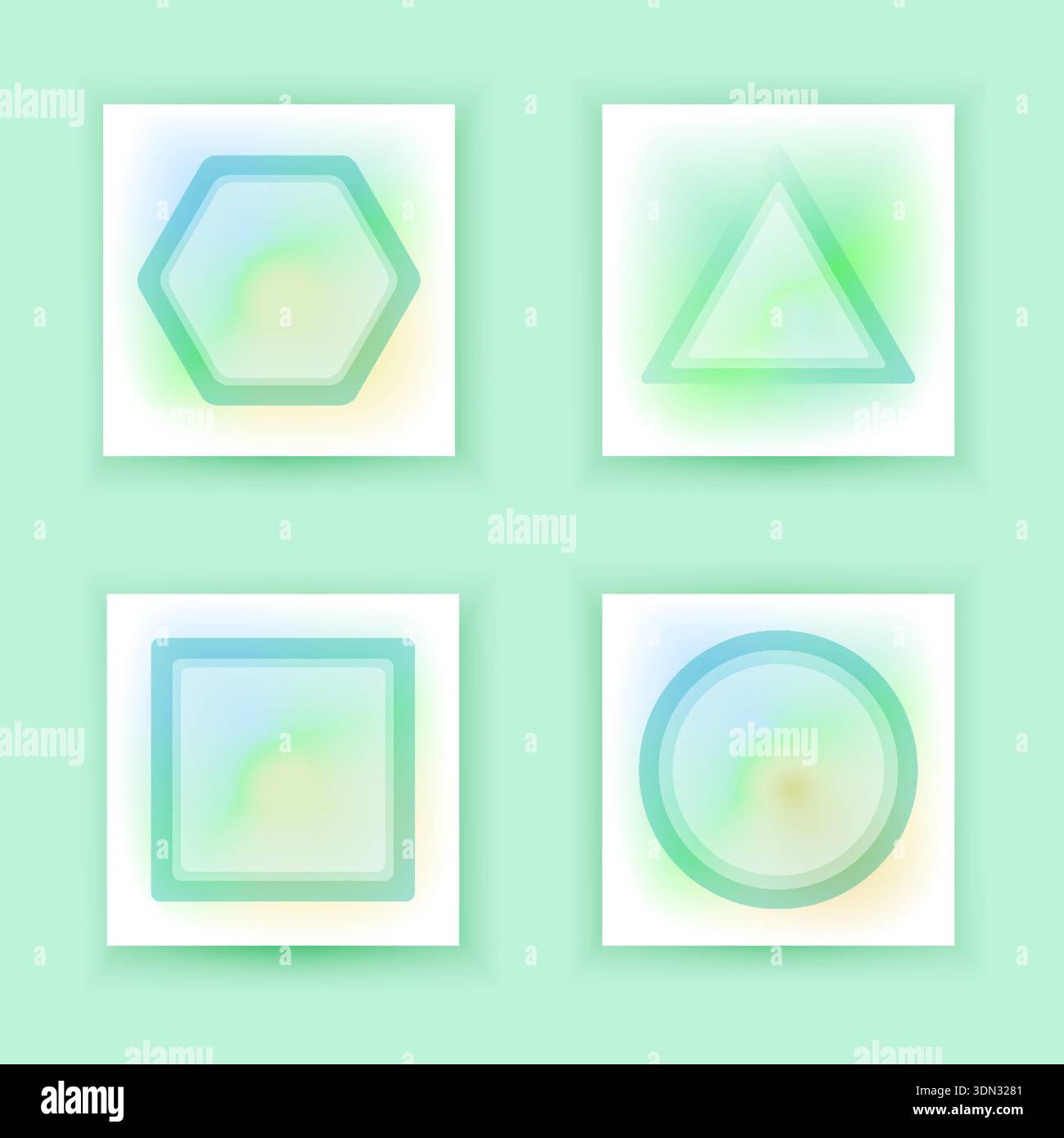 Abstract Liquid Background Set. Stock Vector
