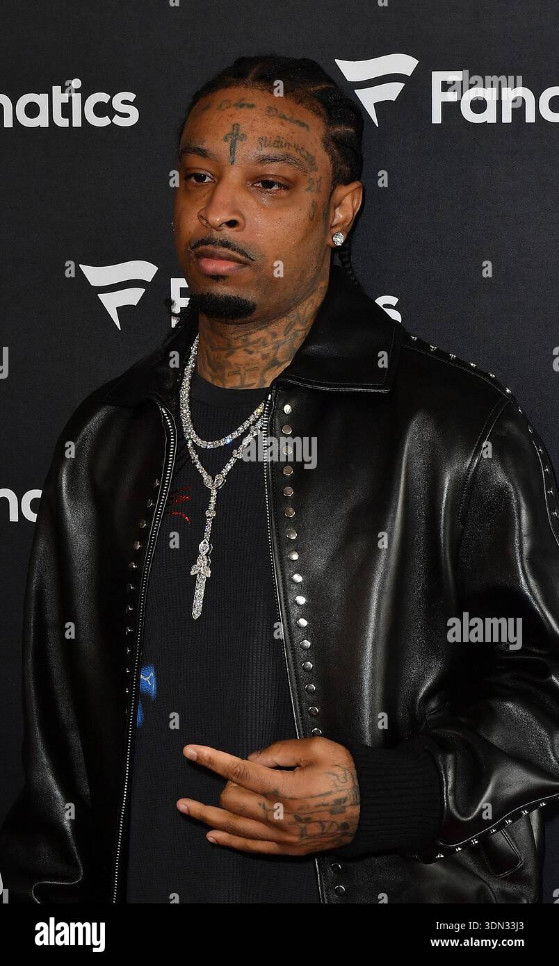 21 Savage Attends The 2026 Fanatics Super Bowl Party Stock Photo Alamy 21 Savage Attends The 2026 Fanatics Super Bowl Party 3DN33J3 