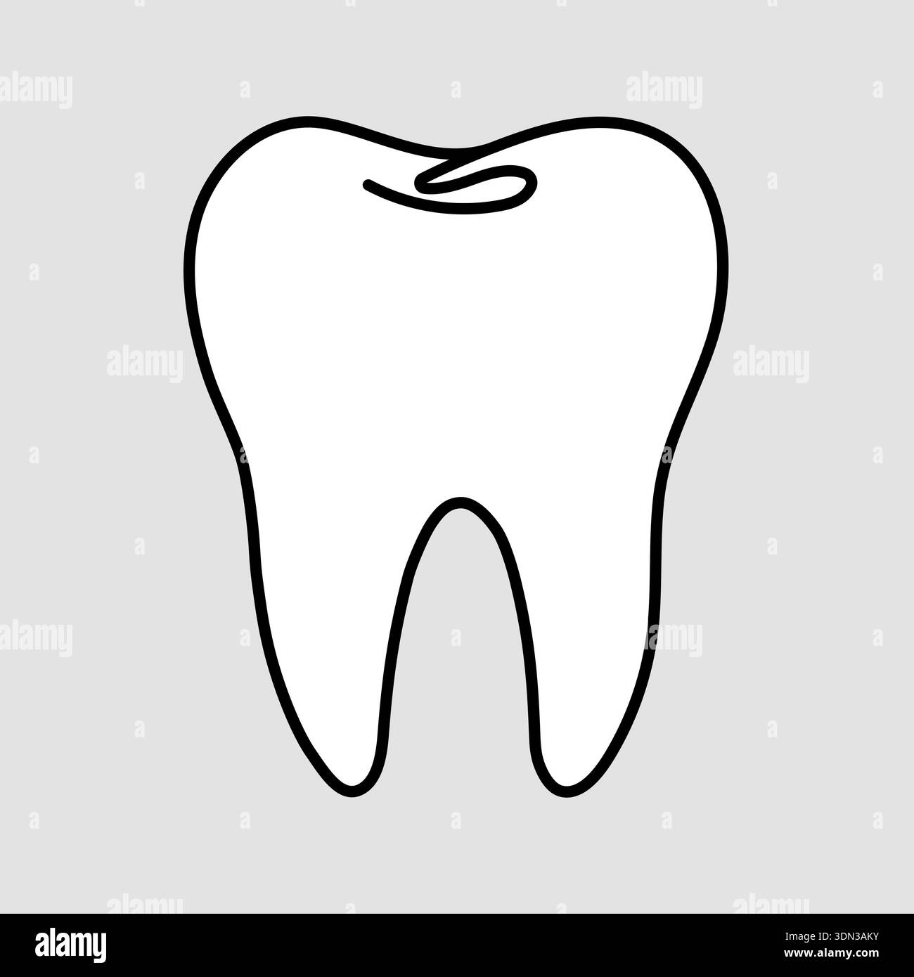 Icon of tooth. Single line tooth icon . Vector Illustration Stock ...
