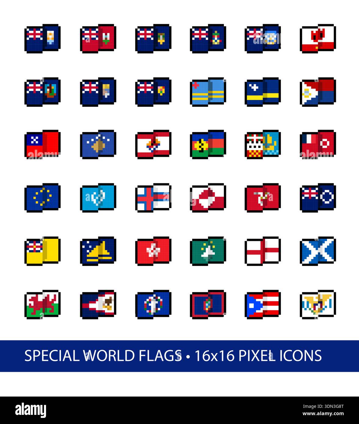 Puerto Rican Flag Pixel Art