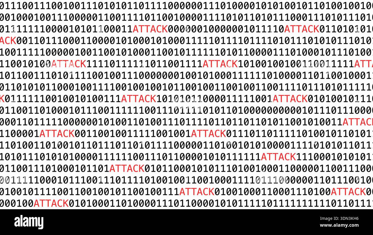 Visual Representation Of Cyber Attacks And Digital Threats Stock Photo ...
