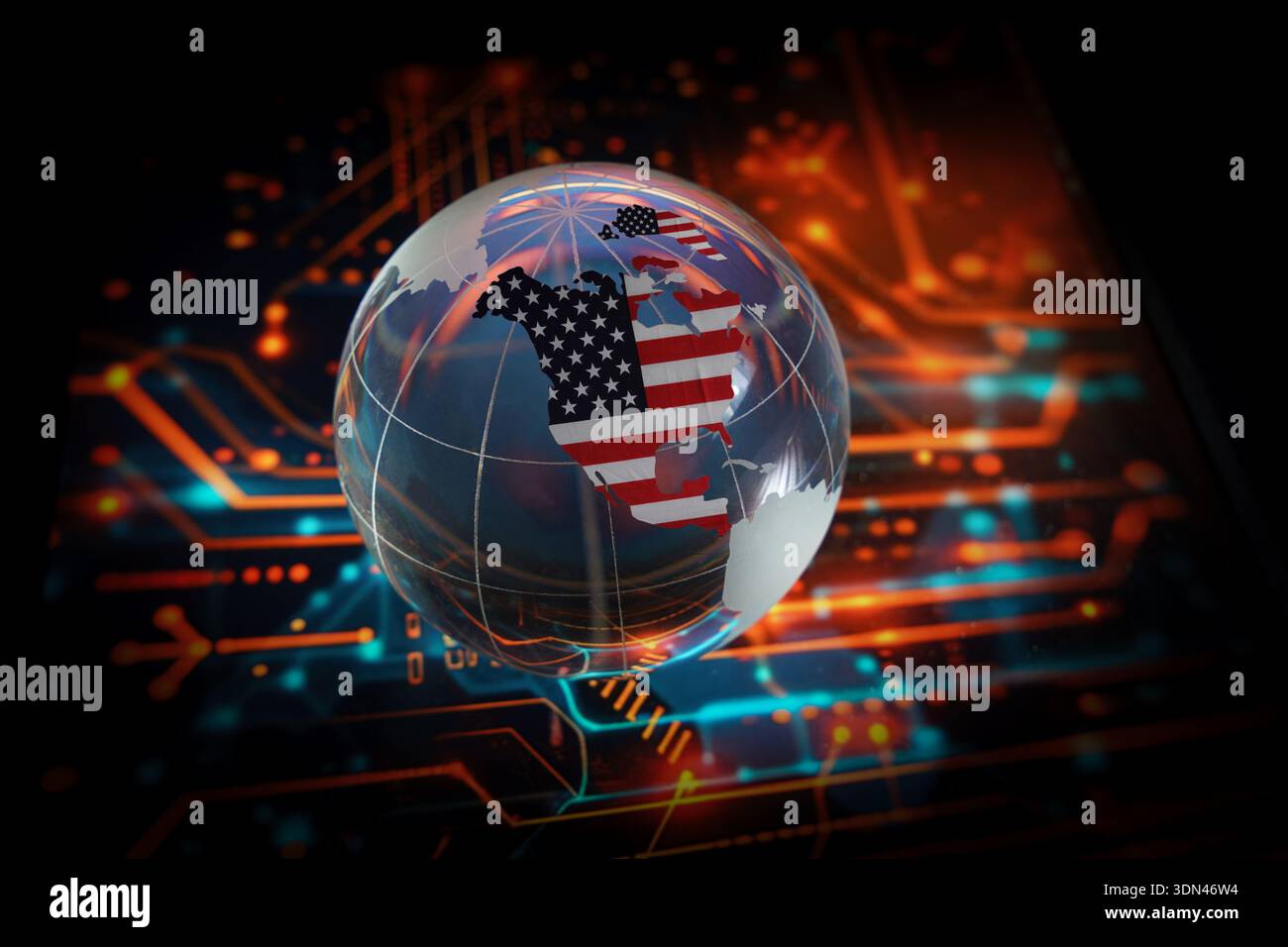 Concept of American global expansion. Stock Photo