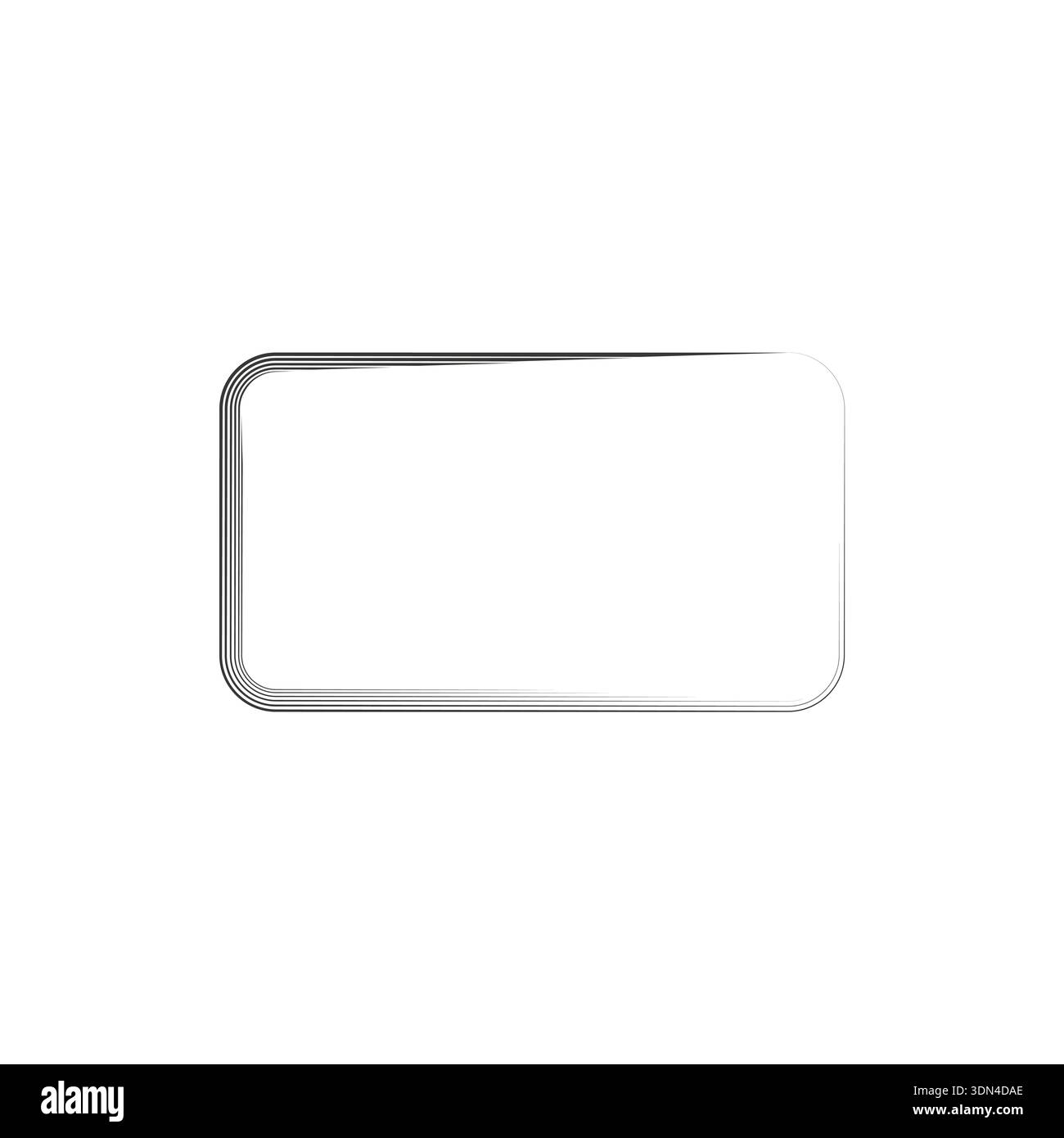 Rounded rectangle shape. Multiple linear strokes. Clean simple Vector ...