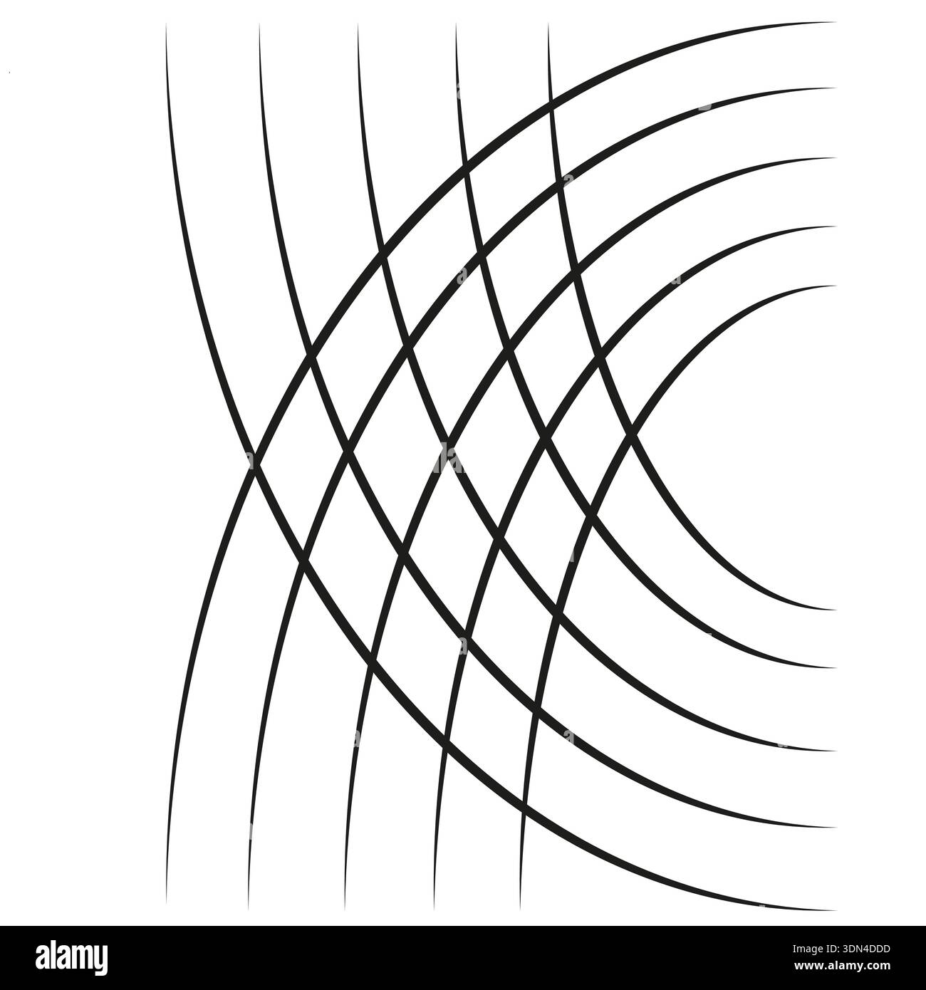 Intersecting curved lines. Abstract woven pattern. Dynamic motion Vector. Graphic backdrop element Stock Vector