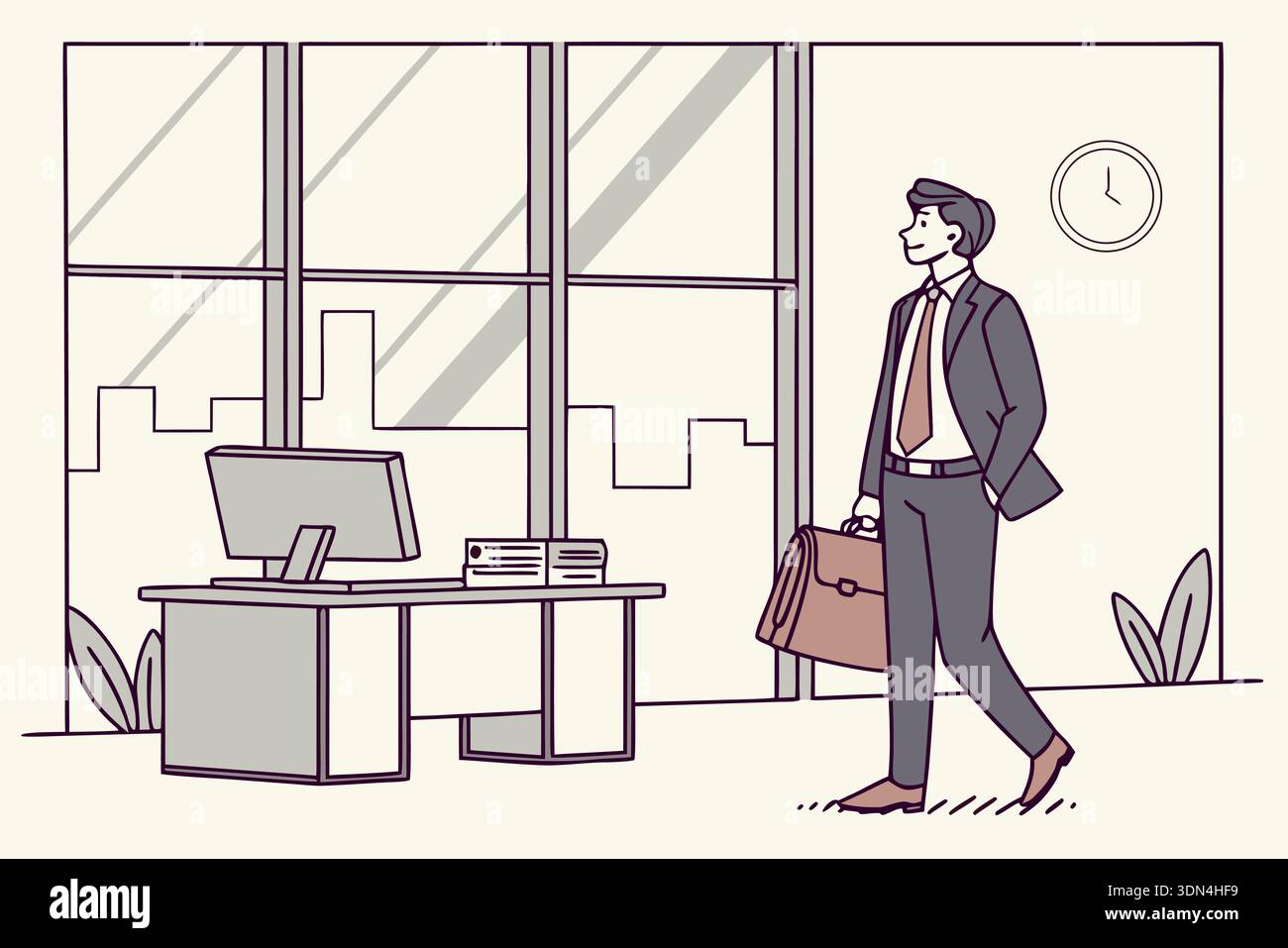 businessman working in office Stock Vector