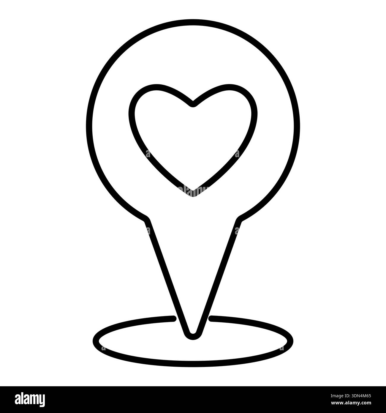 Maps Point Heart Charity point. Map pin with heart symbol. Place where charitable aid is ...