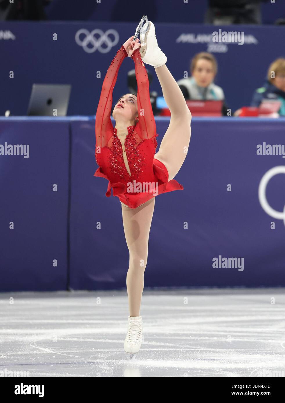 Milan, Italy. 8th Feb, 2026. Madeline Schizas of Canada competes