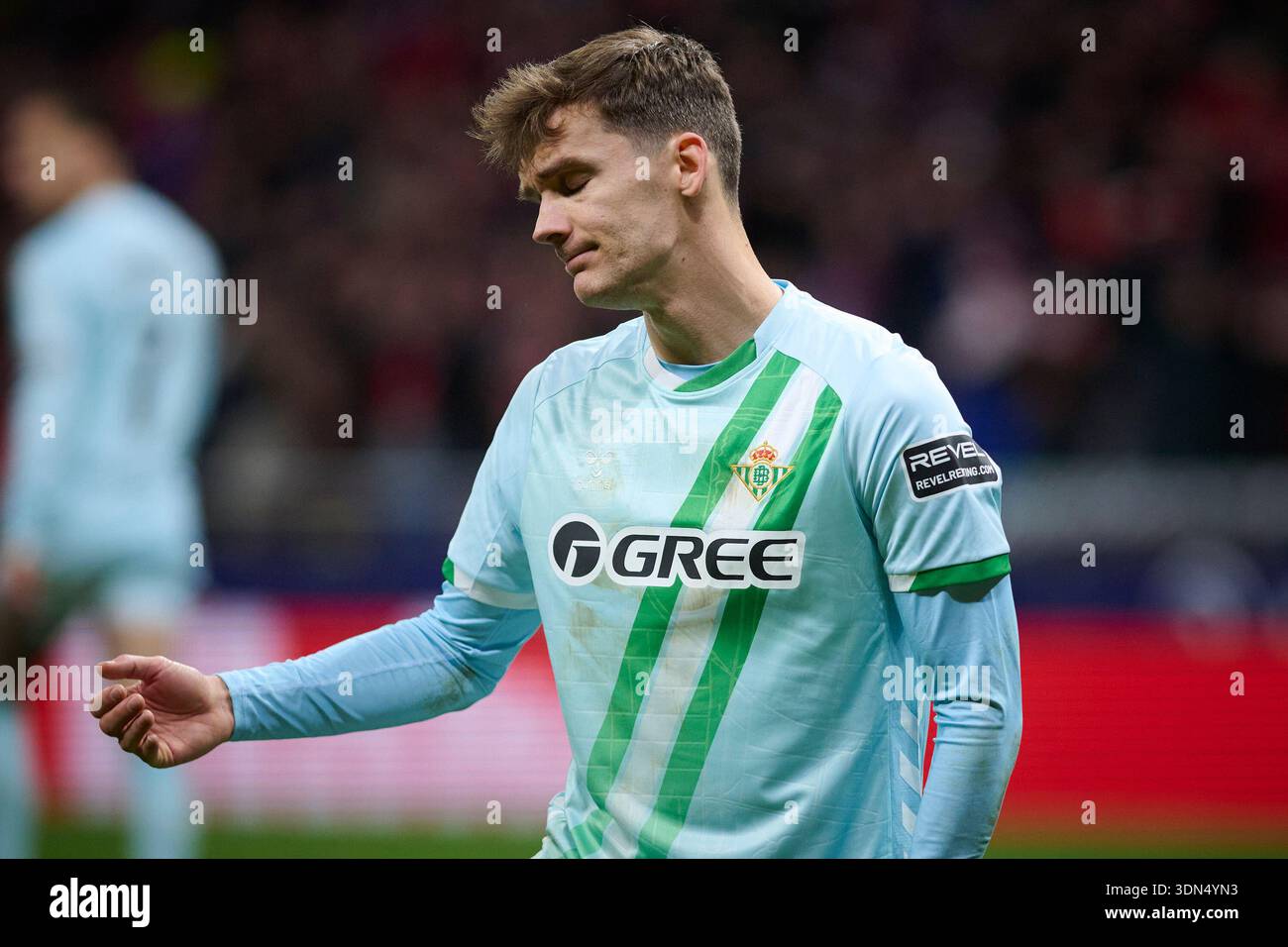 Real Betis Balompie's Diego Llorente dejected during La Liga match ...