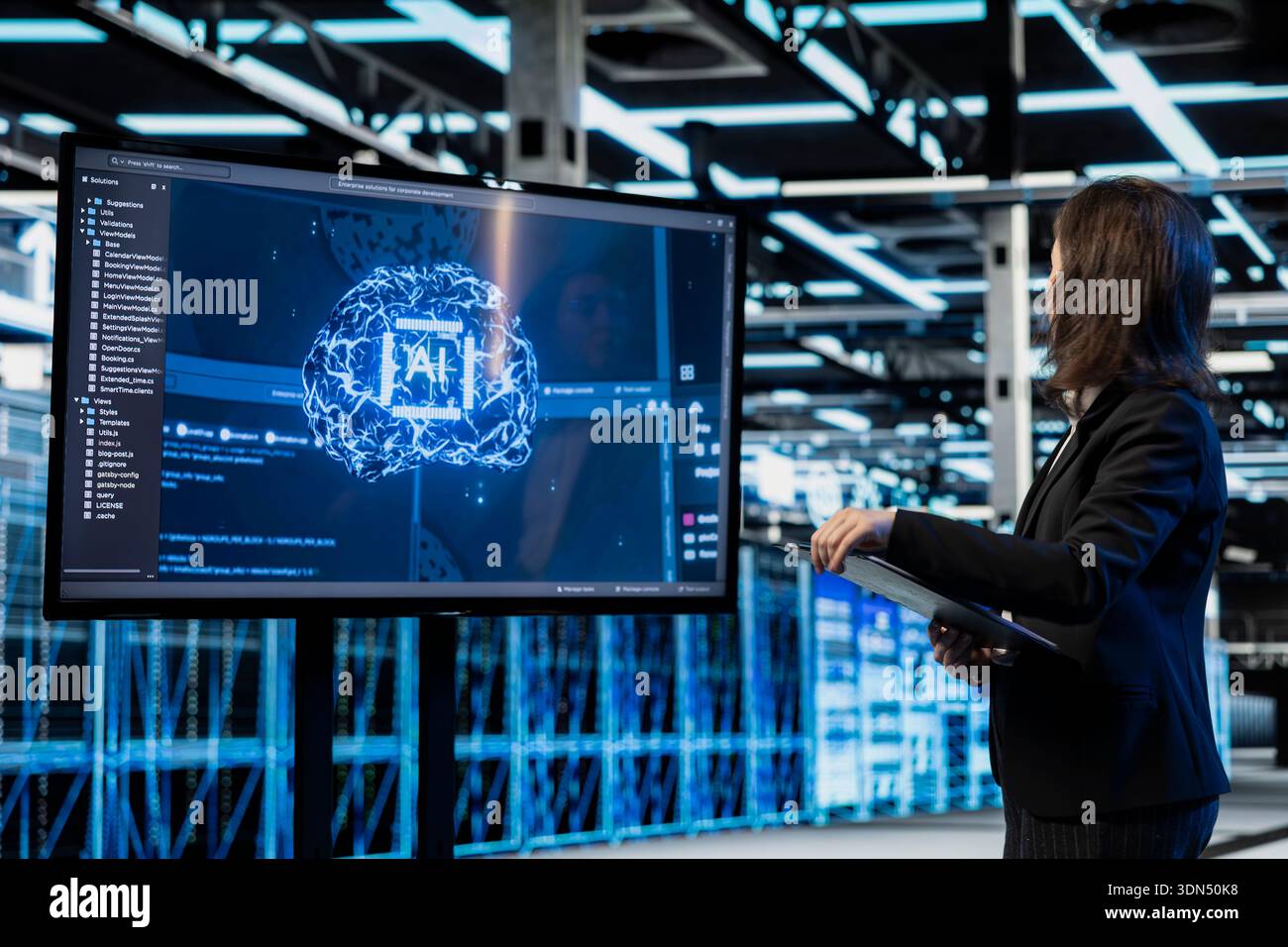 Ai Computer Rigs Artificial intelligence AR visualization used by server hub programmer ...