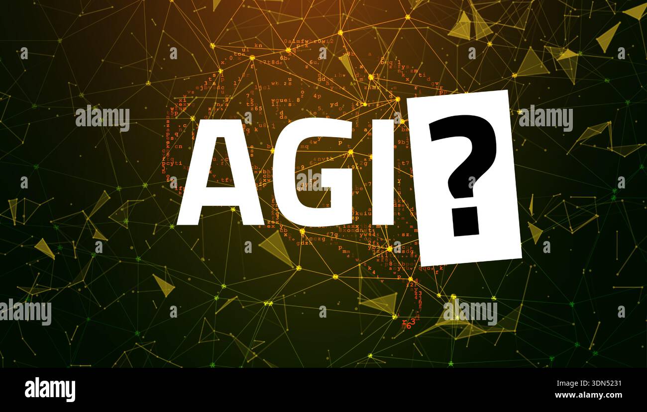 Artificial General Intelligence AGI 2025 Concept with Digital Network ...