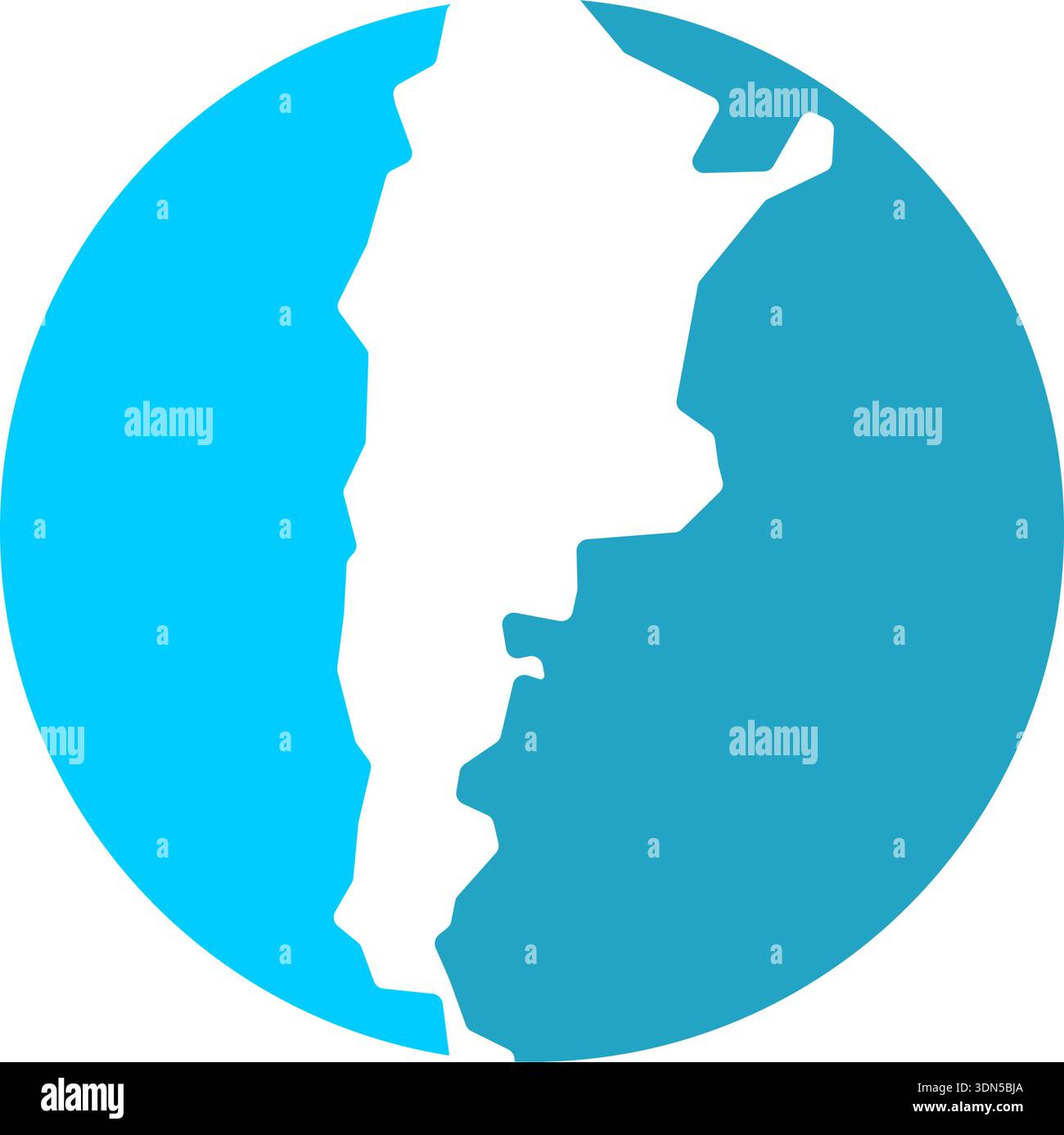 argentina country map circle border vector icon illustration design Stock Vector