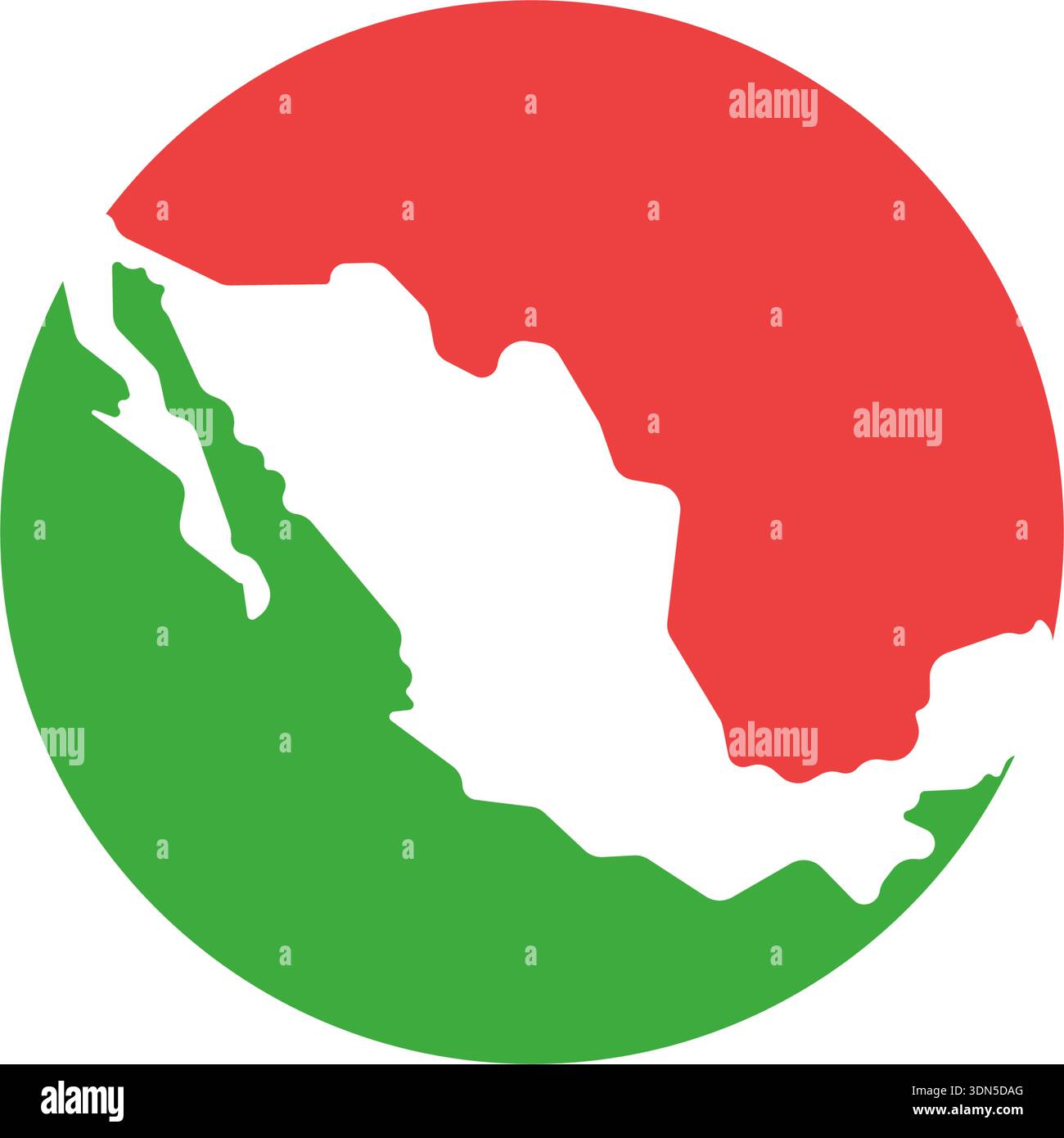 mexico country map circle border vector icon illustration design Stock Vector