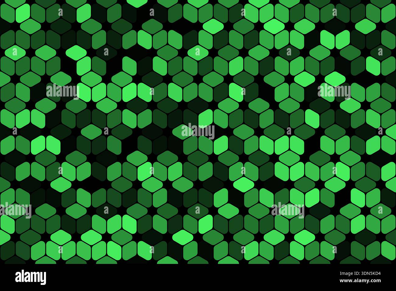 Green abstract cubes geometric pattern background design Stock Vector