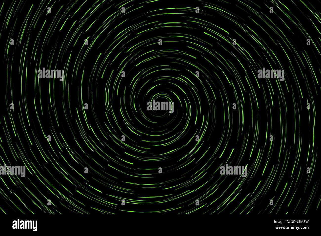 Green abstract spiral circle waves background design Stock Vector