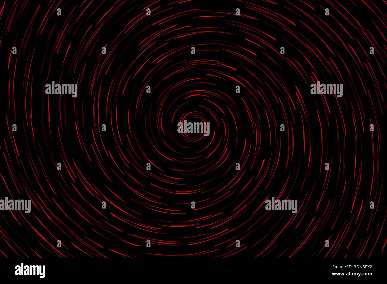 Red abstract spiral circle waves background design Stock Vector