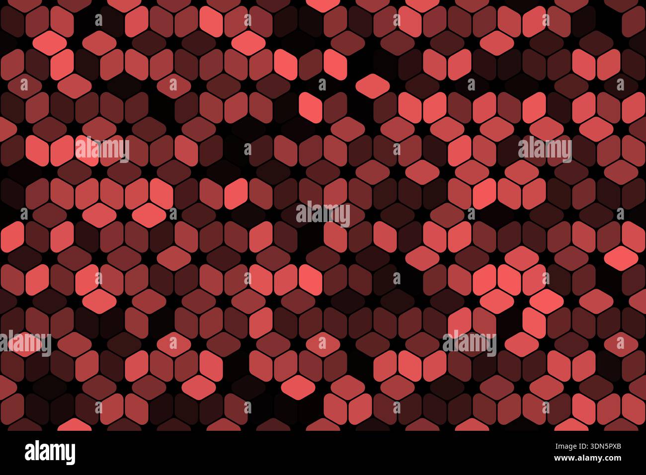 Red abstract cubes geometric pattern background design Stock Vector