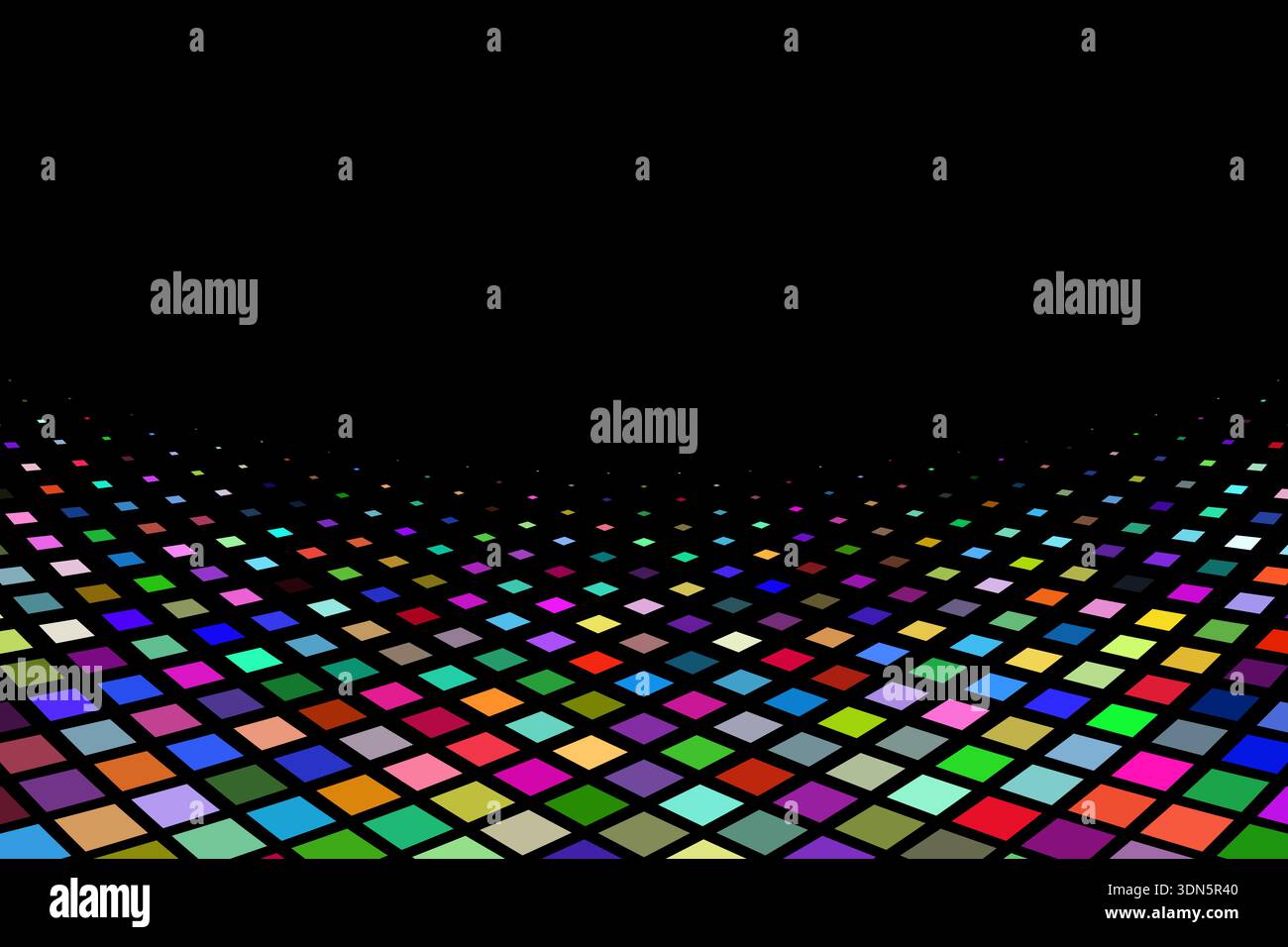 Perspective squares halftone abstract background vector design Stock Vector