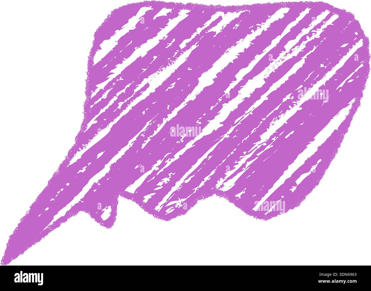 Wavy Crayon Speech Bubble Sketch Stock Vector