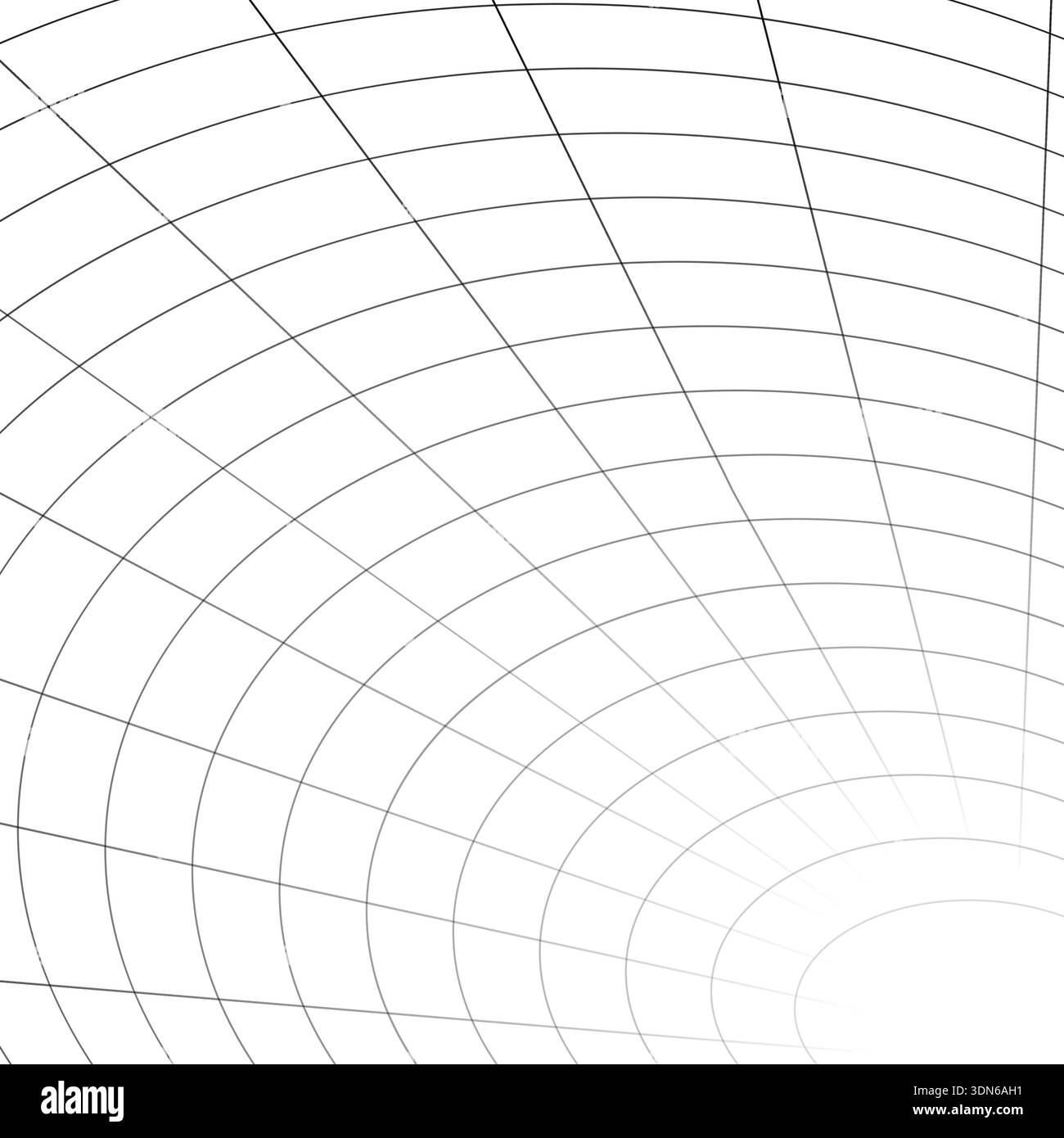 Simplistic Rounded Structures Tunnel with rounded corners receding into distance. Moving energetic ...