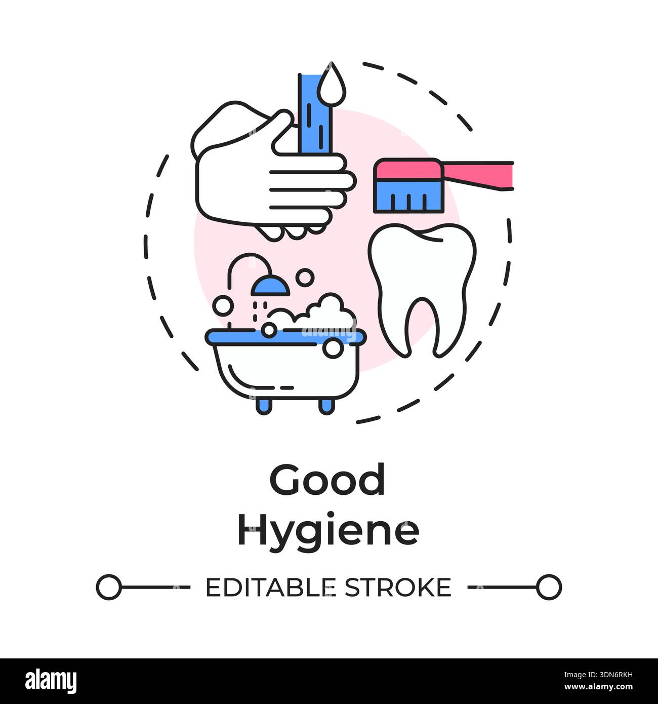 Good hygiene multi color concept icon Stock Vector