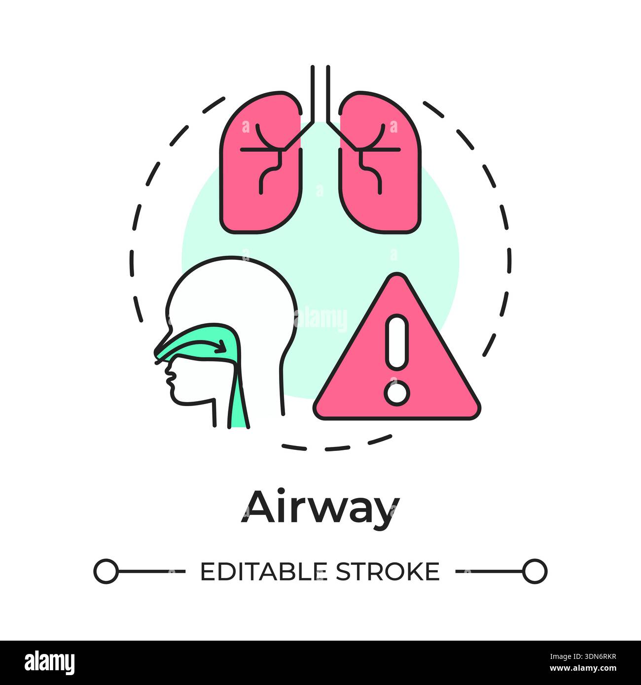 Airway multi color concept icon Stock Vector Image & Art - Alamy