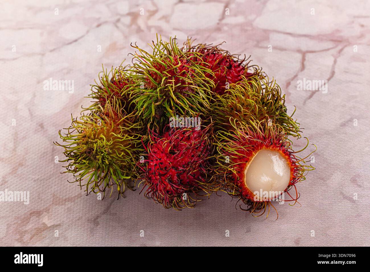 Organic tropical ripe sweet Rambutan fruit Stock Photo - Alamy