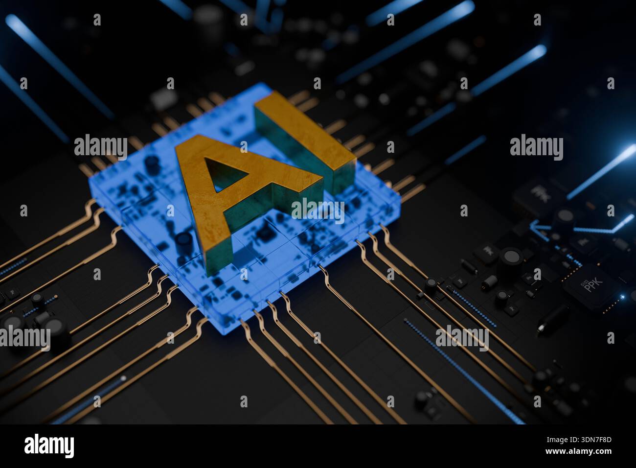 Ai chip semiconductor light hi-res stock photography and images - Alamy