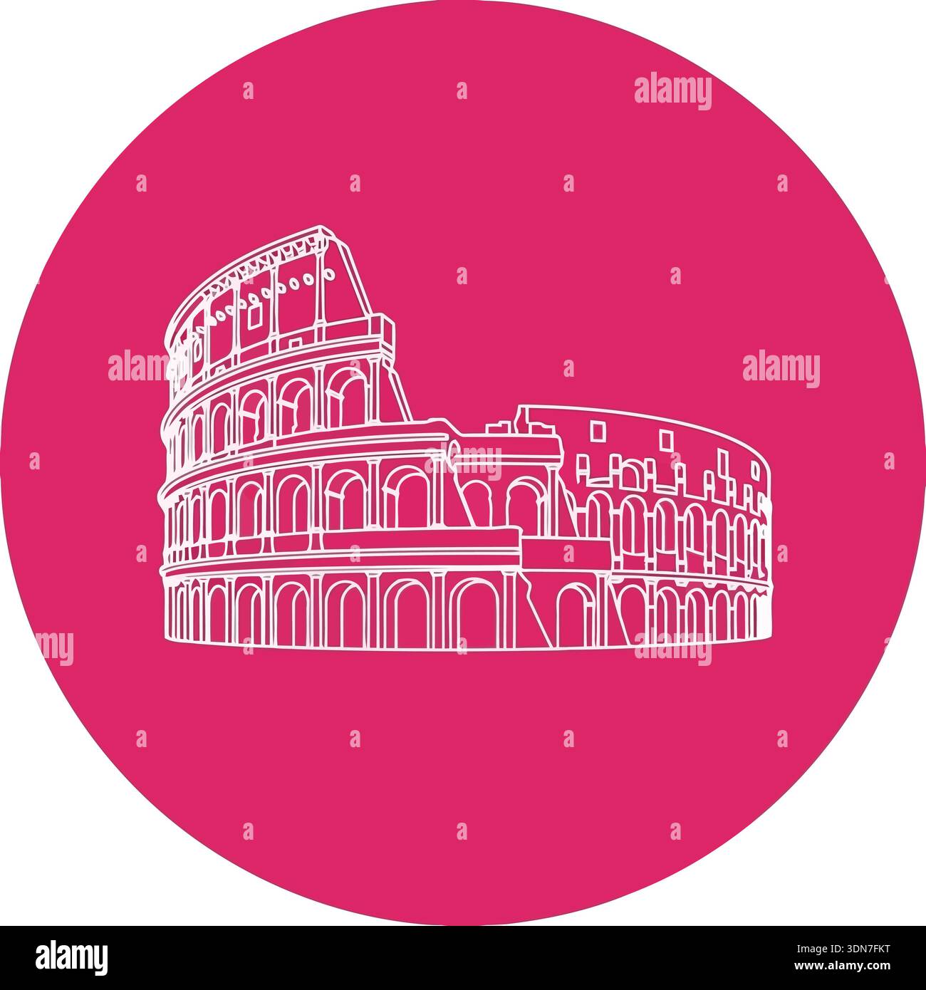 White line drawing colosseum hi-res stock photography and images - Alamy