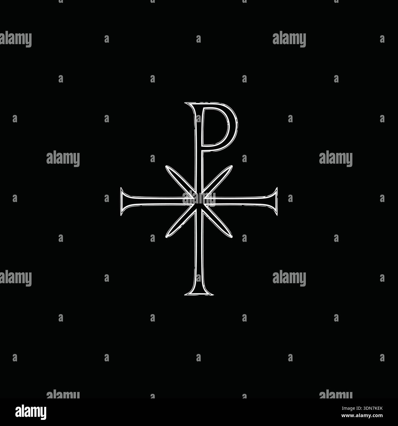A simple yet powerful image of the Chi Rho symbol, a combination of ...