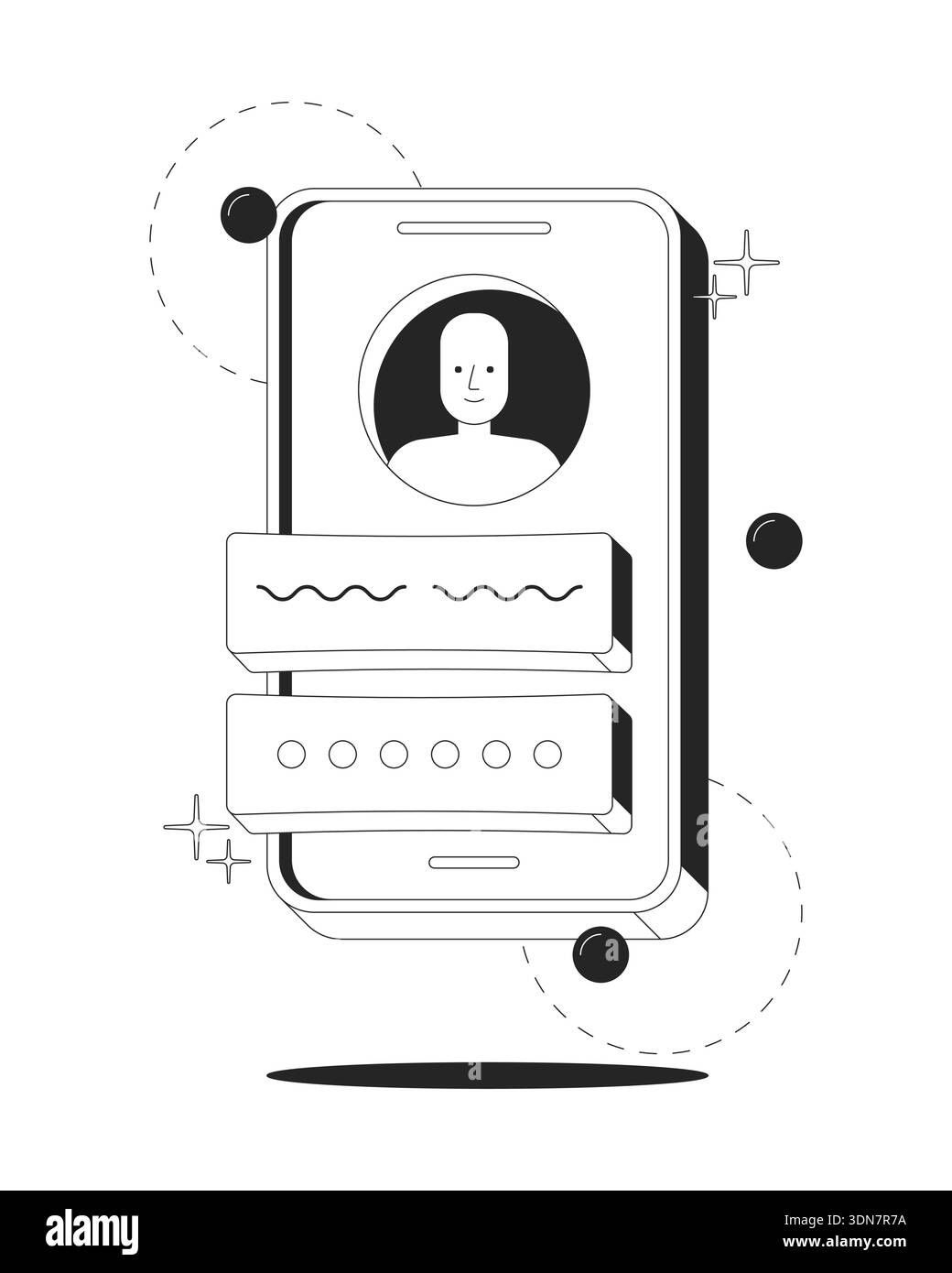 Account clean onboarding illustration Stock Vector