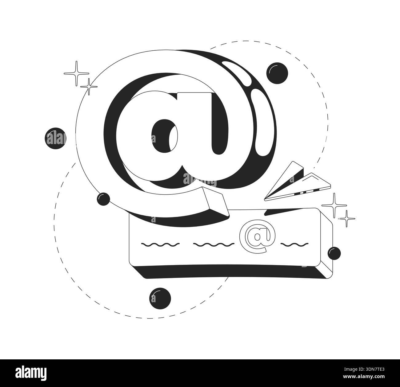 Email verification clean onboarding illustration Stock Vector