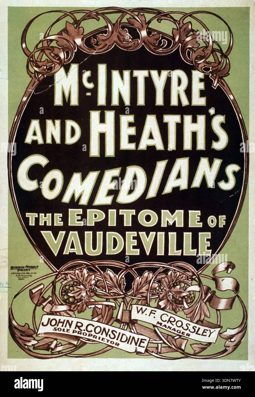 Vaudeville poster hi-res stock photography and images - Alamy