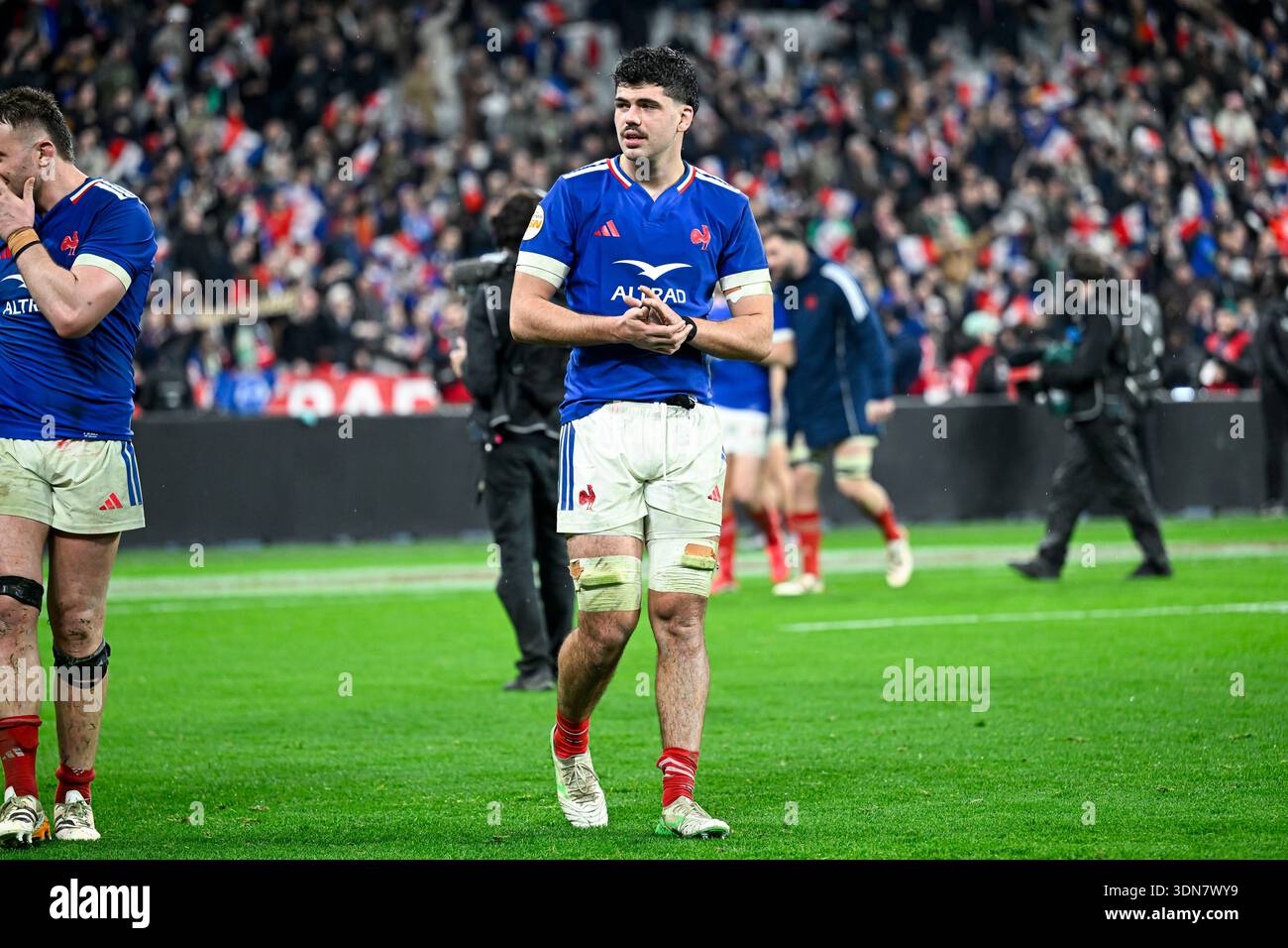 Hugo Auradou during the Six Nations Championship rugby match France VS ...