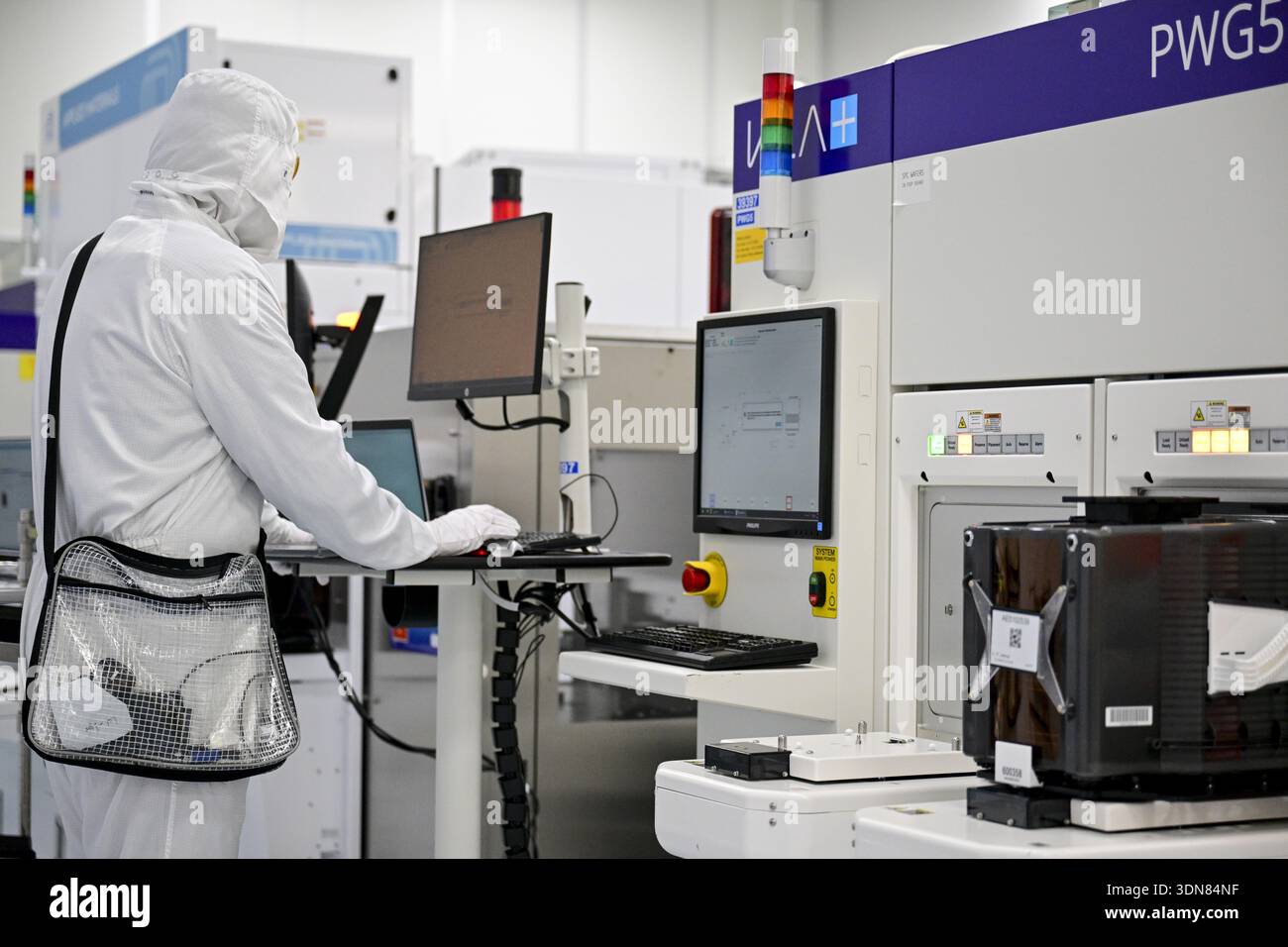 Illustration picture shows the inauguration of the NanoIC pilot line at ...