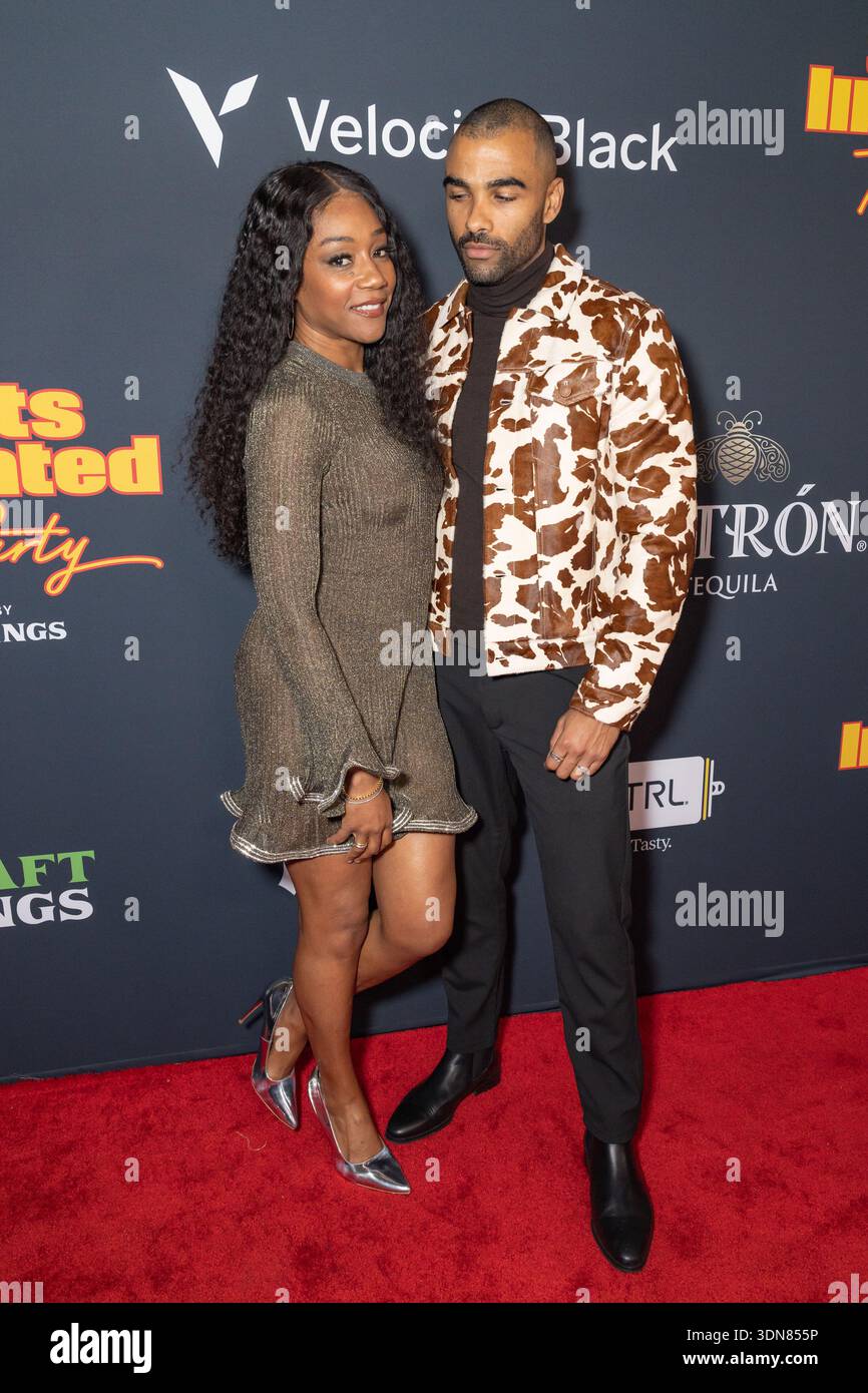 Tiffany Haddish and Toby Sandeman attend the Super Bowl LX Sports