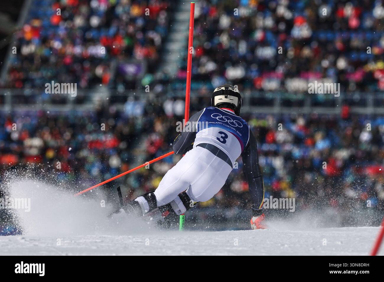 Germany's Linus Strasser speeds down the course of an alpine ski men's ...
