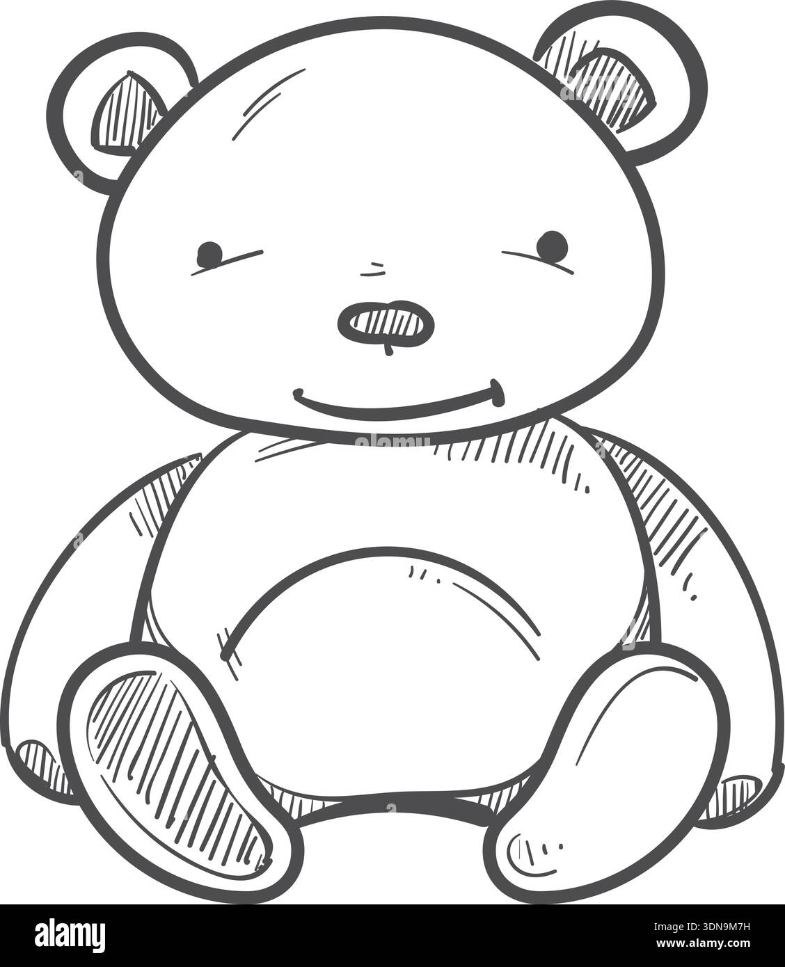 Teddy bear doodle. Hand drawn soft toy Stock Vector Image & Art - Alamy