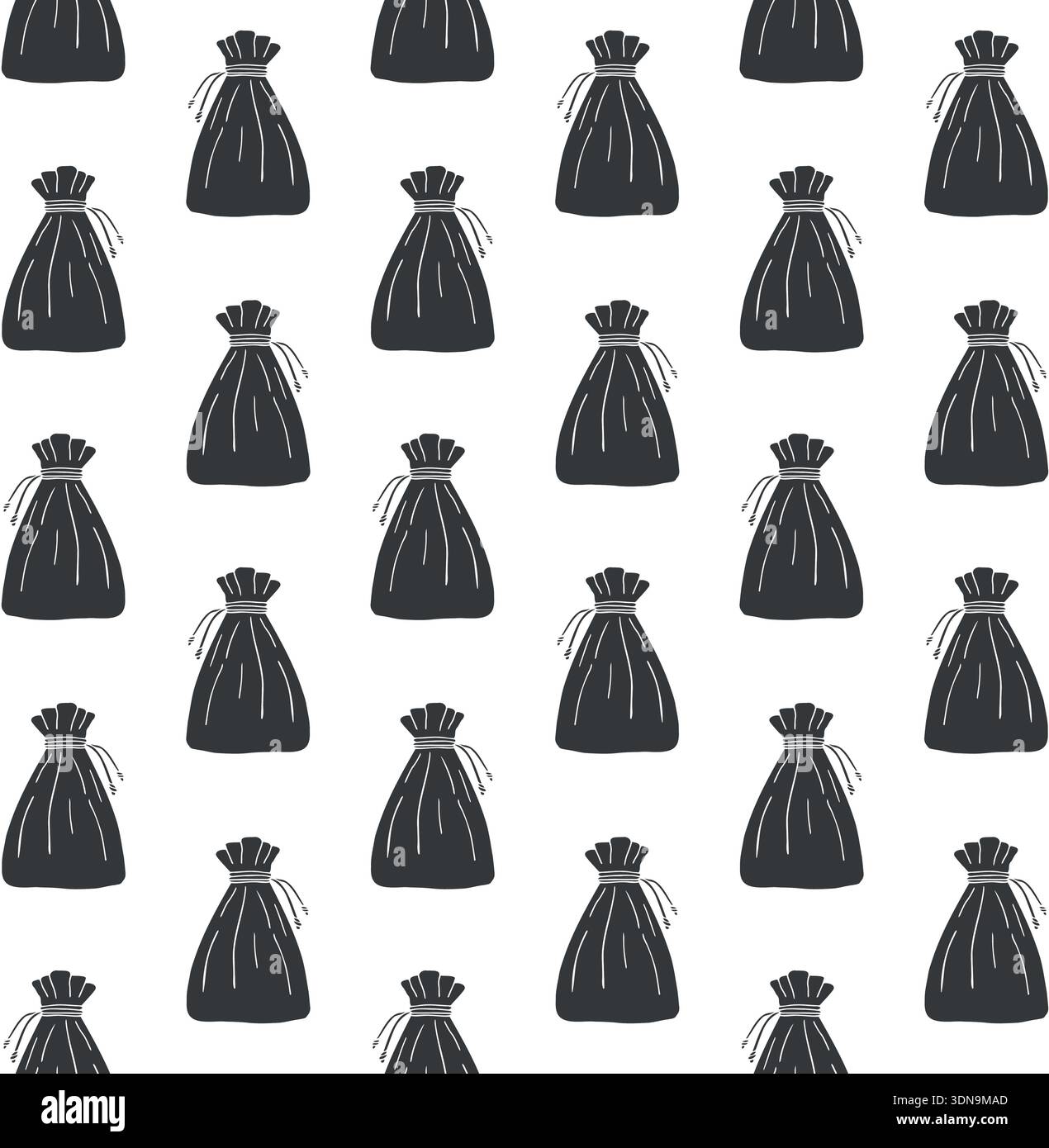 Vector seamless pattern of pouch Stock Vector