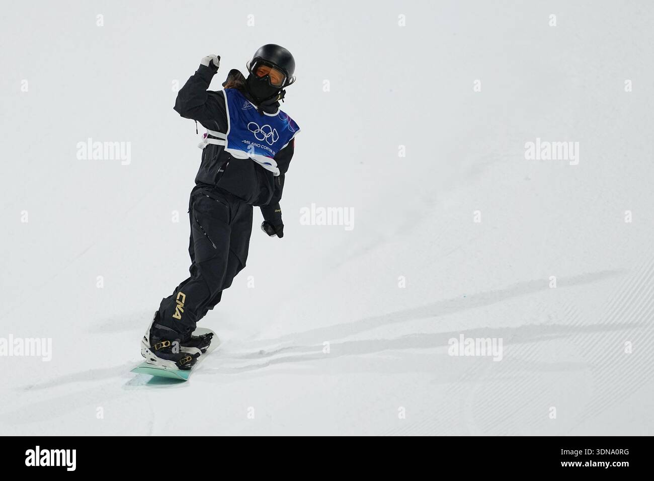 China's Zhang Xiaonan reacts during the women's snowboarding halfpipe ...