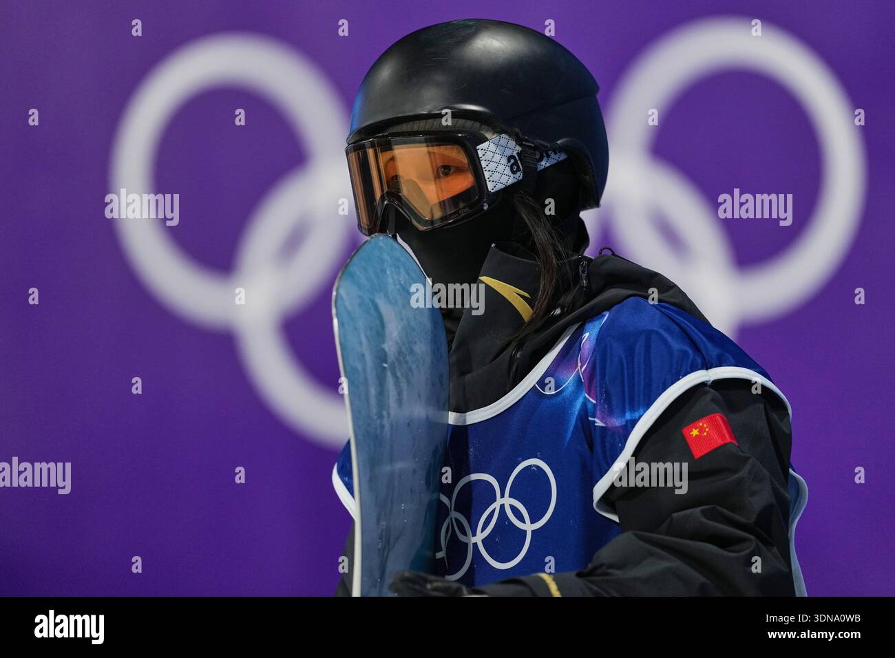 China's Zhang Xiaonan waits for her score during the women's ...