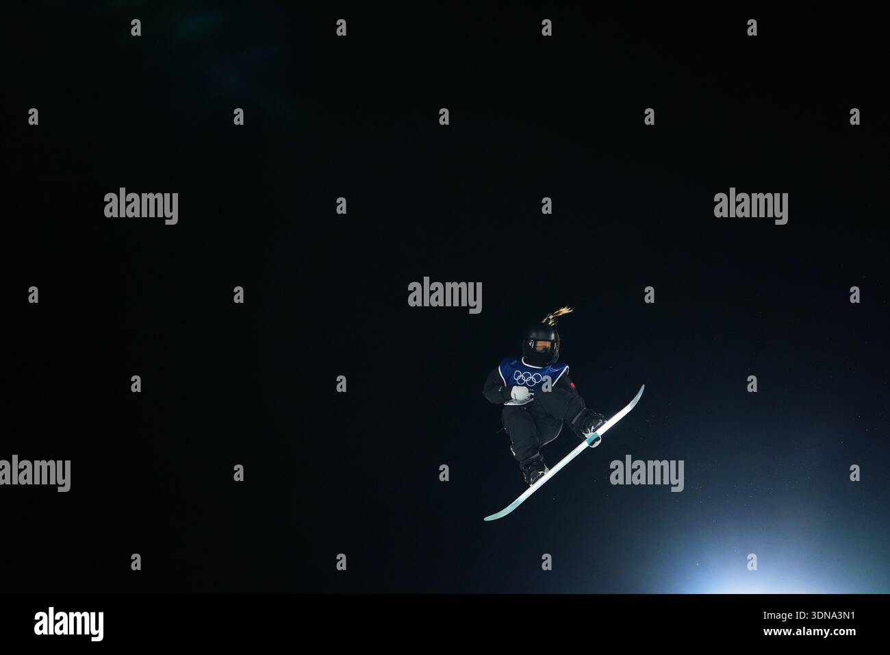 China's Zhang Xiaonan competes during the women's snowboarding big air ...