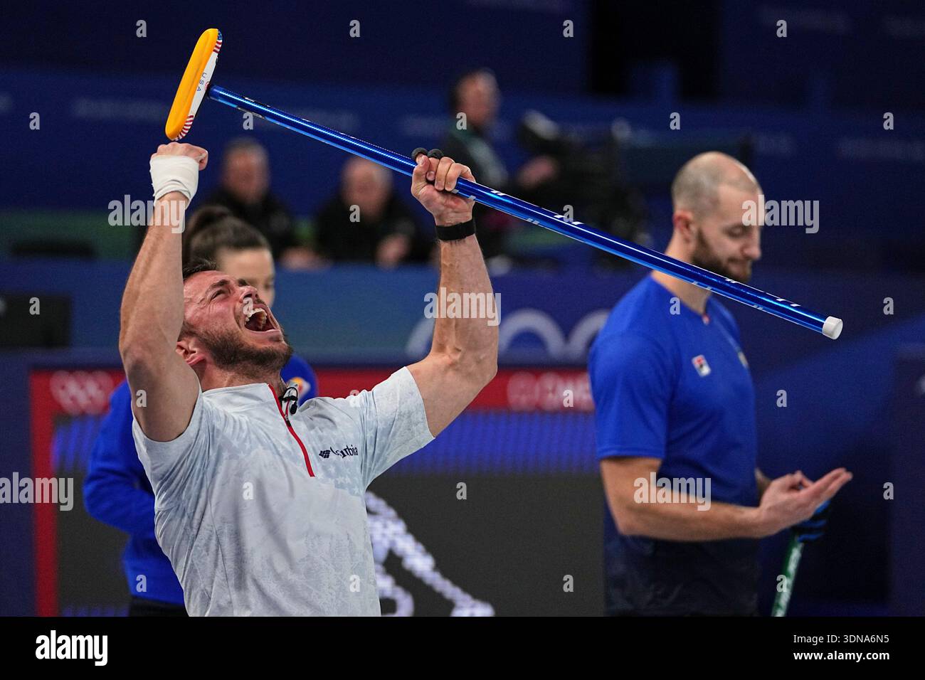United States' Korey Dropkin reacts during the semi-finals round of the ...