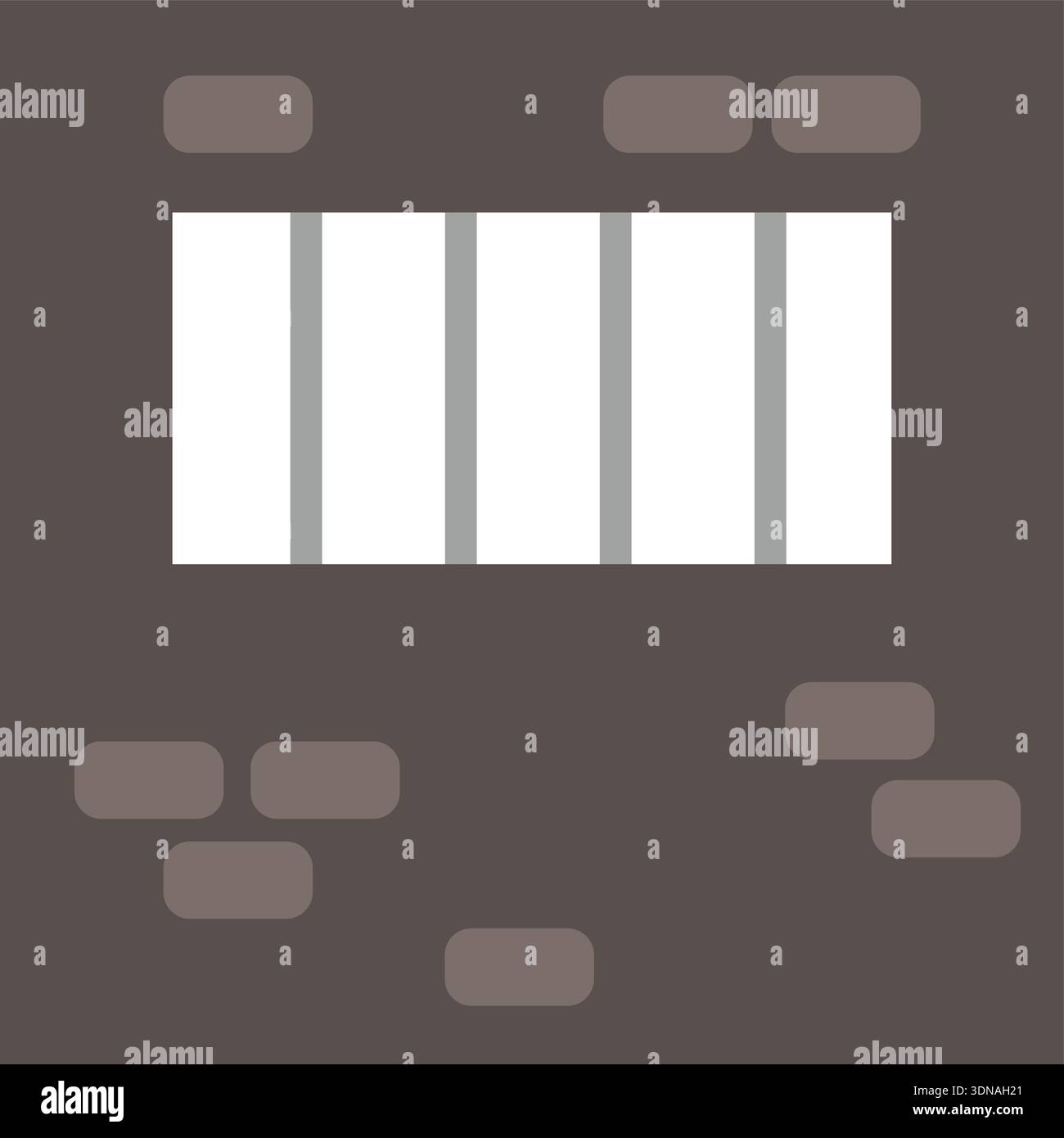 Jail color icon. Prison cage cell wall Stock Vector