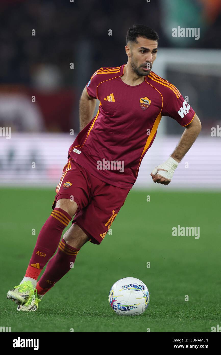 Rome, Italy - February 9, 2026: Zeki Celik of Roma seen in action ...